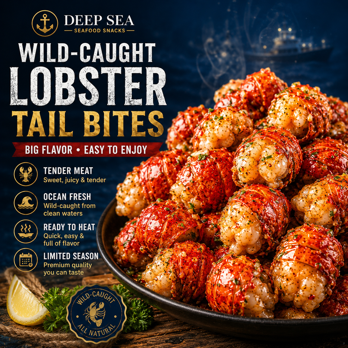🦞 Wild-Caught Lobster Tails – Big Meaty Tails🔥LIMITED MAINE CATCH! -Sam