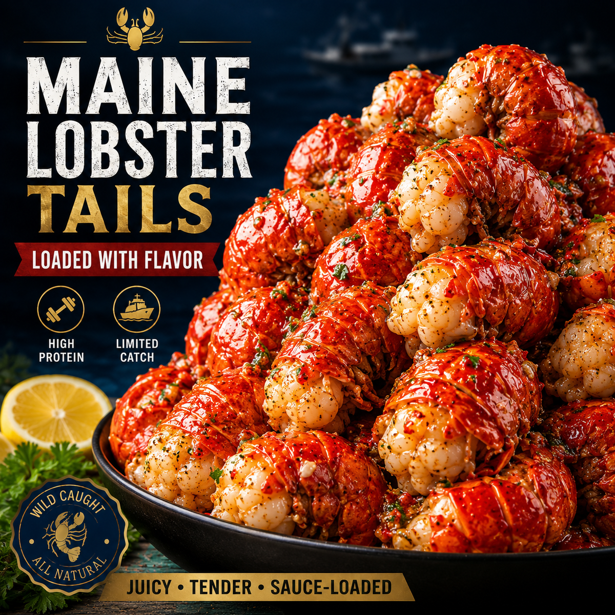 🦞 Wild-Caught Lobster Tails – Big Meaty Tails🔥LIMITED MAINE CATCH! -Sam