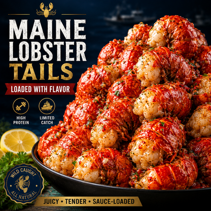 🦞 Wild-Caught Lobster Tails – Big Meaty Tails🔥LIMITED MAINE CATCH! -Sam