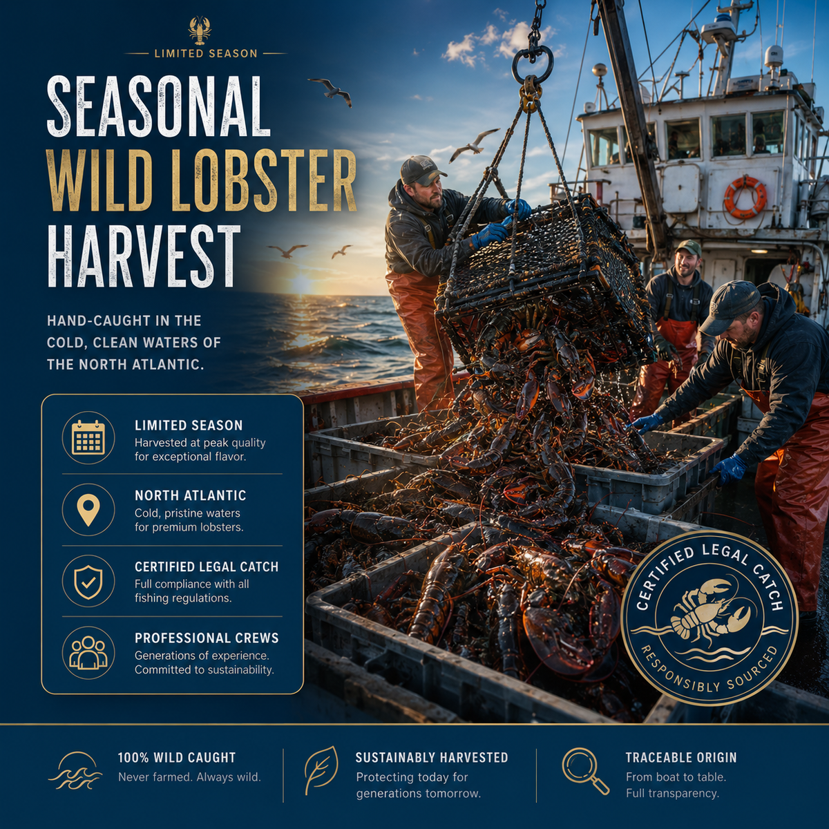 🦞 Wild-Caught Lobster Tails – Big Meaty Tails🔥LIMITED MAINE CATCH! -Sam