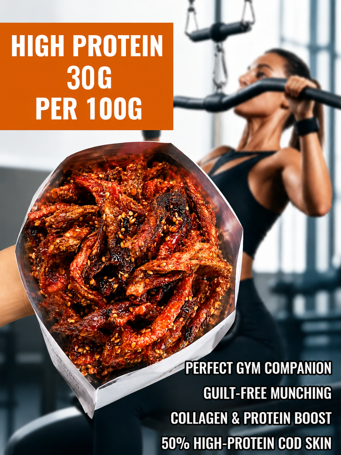🌶️Premium Crispy Spicy Cod Skin Snack | Crunchy Seafood Chips-Sam