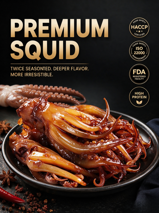 🦑BBQ Roasted Whole Squid Snack – Ready to Eat, Individually Wrapped-Sam