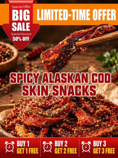 🌶️Premium Crispy Spicy Cod Skin Snack | Crunchy Seafood Chips-Sam